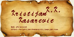 Kristijan Kašarević vizit kartica